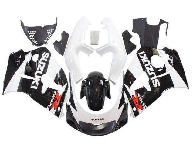 Carénages Moto Suzuki GSXR 600 / GSXR 750 1996-2000 - Blanc Noir Rouge
