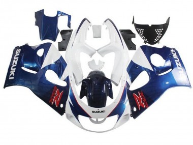 Carénages Moto Suzuki GSXR 600 / GSXR 750 1996-2000 - Blanc Bleu Rouge
