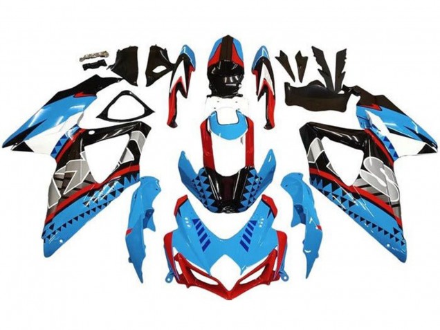 Carénages Moto Suzuki GSXR 600 / GSXR 750 2008-2010 - Bleu Rouge Noir