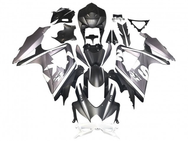 Carénages Moto Suzuki GSXR 600 / GSXR 750 2008-2010 - Argent Blanc Noir Mat