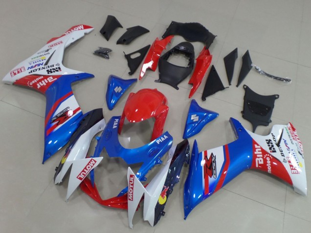 Carénages Moto Suzuki GSXR 600 / GSXR 750 2011-2024 - Bleu Rouge Blanc