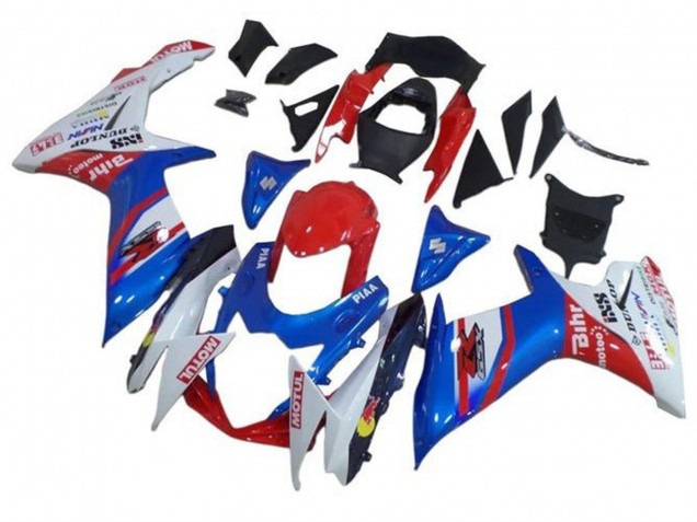 Carénages Moto Suzuki GSXR 600 / GSXR 750 2011-2024 - Bleu Blanc Rouge Motul