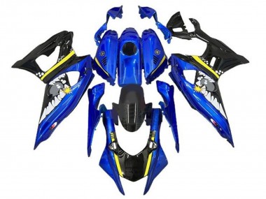Carénages Moto Yamaha YZF R7 2021-2024 - Bleu Noir Jaune Requin