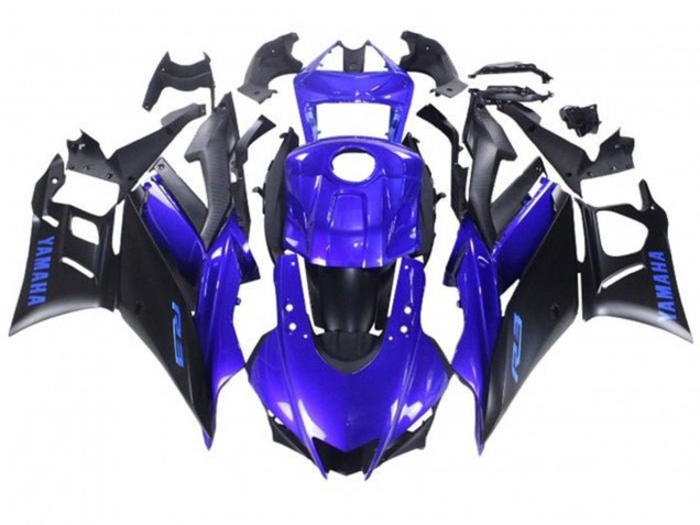 Carénages Moto Yamaha YZF R3/R25 2019-2021 - Bleu Noir Mat