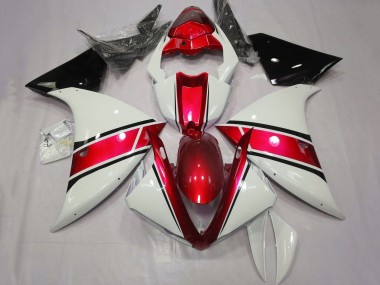 Carénage Moto Yamaha YZF 1000 R1 2009-2011 - Blanc Rouge Noir