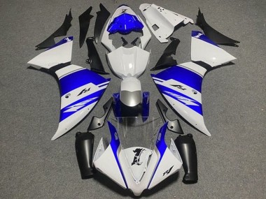 Carénages Moto Yamaha YZF 1000 R1 2012-2014 - Blanc Bleu Noir Argent Bande