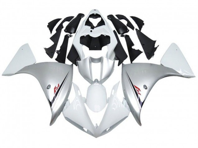 Carénages Moto Yamaha YZF 1000 R1 2012-2014 - Argent Blanc