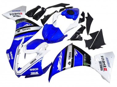 Carénages Moto Yamaha YZF 1000 R1 2012-2014 - Bleu Blanc Noir Vert IVECO Yamalube Monstre