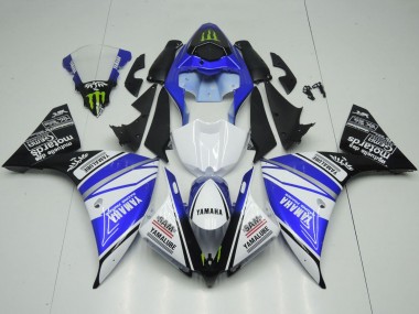 Carénages Moto Yamaha YZF 1000 R1 2012-2014 - Blanc Bleu Noir Vert Monstre Yamalube