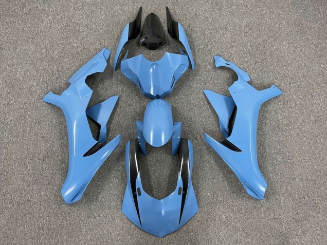 Carénages Moto Yamaha YZF 1000 R1 2015-2019 - Bleu Clair Noir Brillant