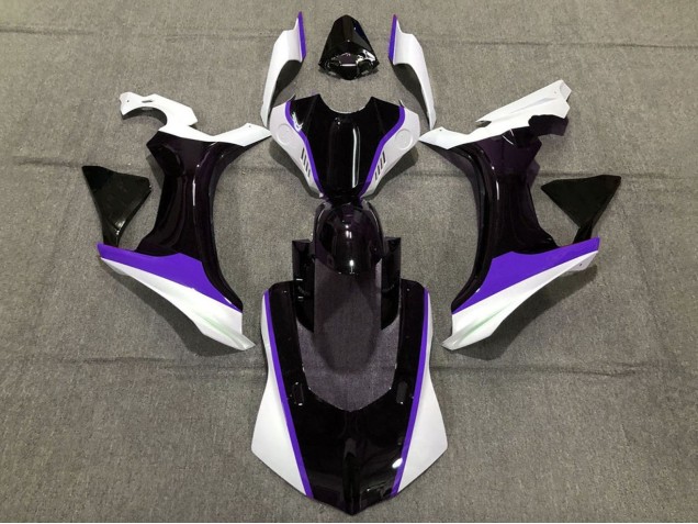 Carénages Moto Yamaha YZF 1000 R1 2015-2019 - Blanc Noir Brillant Violet