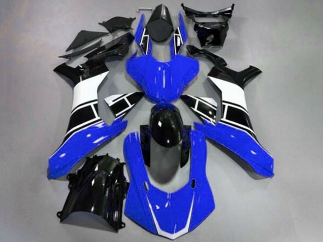 Carénage Moto Yamaha YZF 1000 R1 2015-2019 - Bleu Blanc Noir Brillant