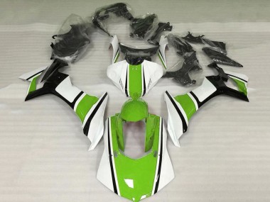 Carénages Moto Yamaha YZF 1000 R1 2015-2019 - Blanc Vert Noir