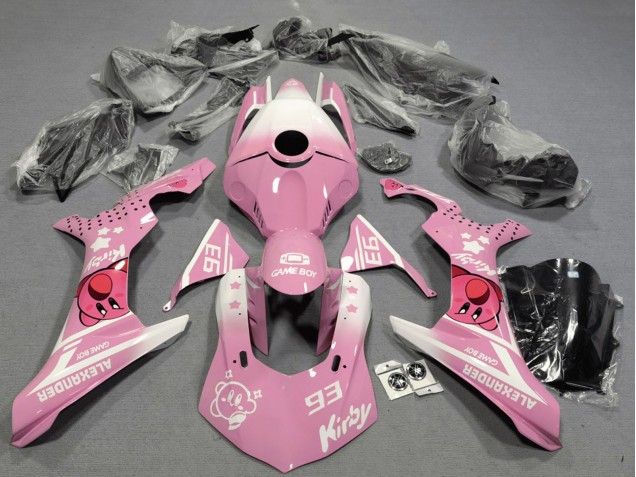 Carénages Moto Yamaha YZF 1000 R1 2020-2025 - Rose Blanc Kirby