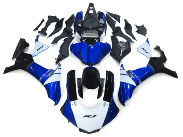 Kits Carénage Moto Yamaha YZF 1000 R1 2020-2025 - Blanc Bleu Noir Brillant