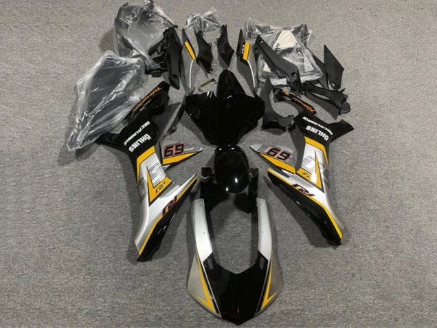 Carénages Moto Yamaha YZF 1000 R1 2020-2025 - Argent Jaune Noir Brillant