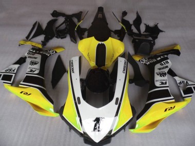 Carénages Moto Yamaha YZF 1000 R1 2020-2025 - Jaune Blanc Noir Brillant Motul YSP
