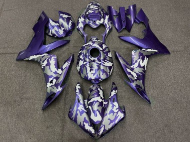 Carénages Moto Yamaha YZF 1000 R1 2004-2006 - Violet Blanc Gris Camouflage