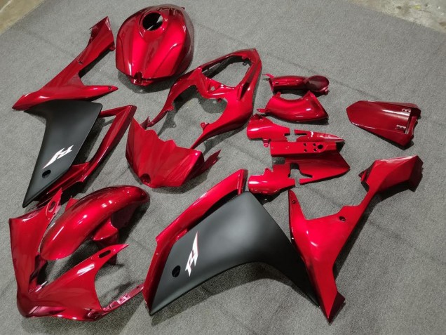 Carénages Moto Yamaha YZF 1000 R1 2004-2006 - Rouge Noir Mat