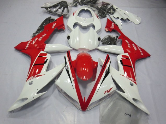 Carénage Moto Yamaha YZF 1000 R1 2004-2006 - Blanc Rouge Noir