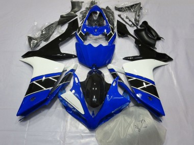 Kits Carénage Moto ABS Yamaha YZF 1000 R1 2007-2008 - Bleu Blanc Noir