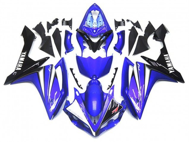 Kits Carénage Moto Yamaha YZF 1000 R1 2007-2008 - Bleu Blanc Noir