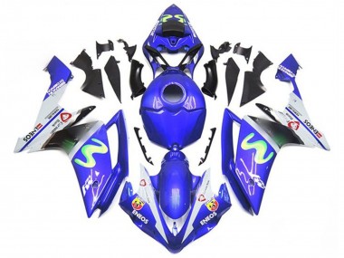 Carénages Moto Yamaha YZF 1000 R1 2007-2008 - Bleu Blanc Vert ENEOS
