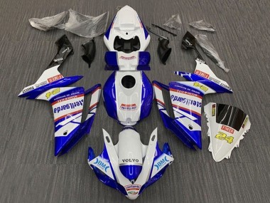 Carénages Moto Yamaha YZF 1000 R1 2007-2008 - Blanc Bleu Rouge Volvo Fimer Sterilgarda