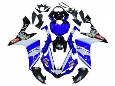 Carénages Moto Yamaha YZF 1000 R1 2007-2008 - Bleu Blanc Noir Volvo Fimer Yamalube