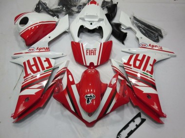 Carénages Moto Yamaha YZF 1000 R1 2007-2008 - Blanc Rouge Fiat
