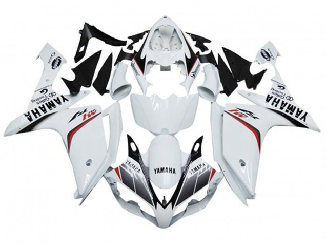 Carénages Moto Yamaha YZF 1000 R1 2007-2008 - Blanc Rouge Noir Bande M1