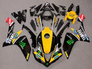 Carénages Moto Yamaha YZF 1000 R1 2007-2008 - Jaune Blanc Noir Vert Monstre Dewalt