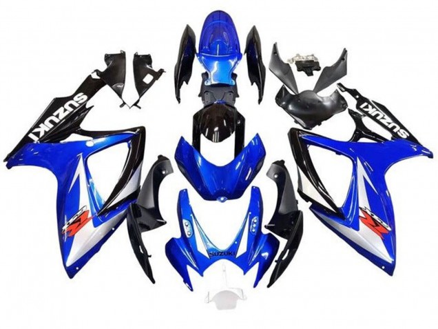 Carénages Moto Suzuki GSXR 600 / GSXR 750 2006-2007 - Bleu Blanc Noir Rouge
