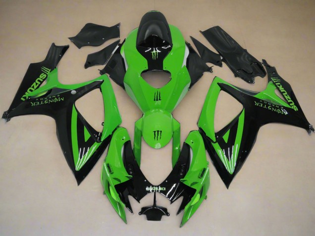 Carénages Moto Suzuki GSXR 600 / GSXR 750 2006-2007 - Vert Noir Monstre