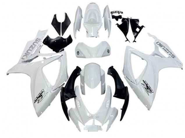 Carénages Moto Suzuki GSXR 600 / GSXR 750 2006-2007 - Blanc Noir