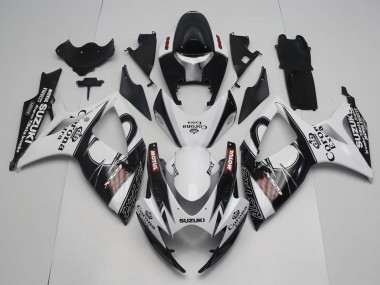 Carénages Moto Suzuki GSXR 600 / GSXR 750 2006-2007 - Blanc Noir Rouge Corona Extra Motul Alstare