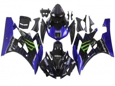 Carénages Moto Yamaha YZF R6 2006-2007 - Bleu Noir Vert Monstre