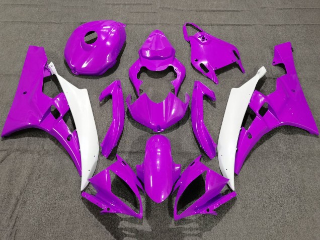 Carénages Moto Yamaha YZF R6 2006-2007 - Violet Blanc