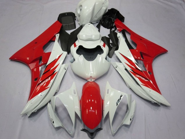 Carénage Moto Yamaha YZF R6 2006-2007 - Blanc Rouge