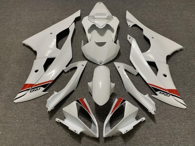 Kits Carénages Moto Yamaha YZF R6 2008-2016 - Blanc Perle Rouge