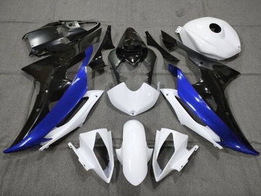 Carénage Moto Yamaha YZF R6 2008-2016 - Blanc Bleu Noir Brillant