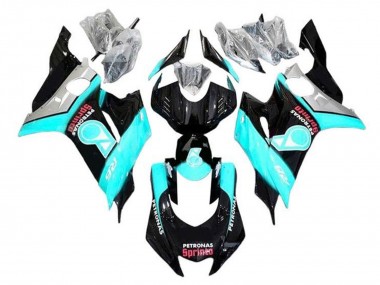 Carénages Moto Yamaha YZF R6 2017-2023 - Turquoise Bleu Noir Brillant Petronas