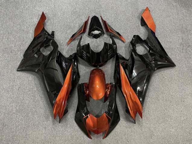 Carénages Moto Yamaha YZF R6 2017-2023 - Orange Noir Brillant