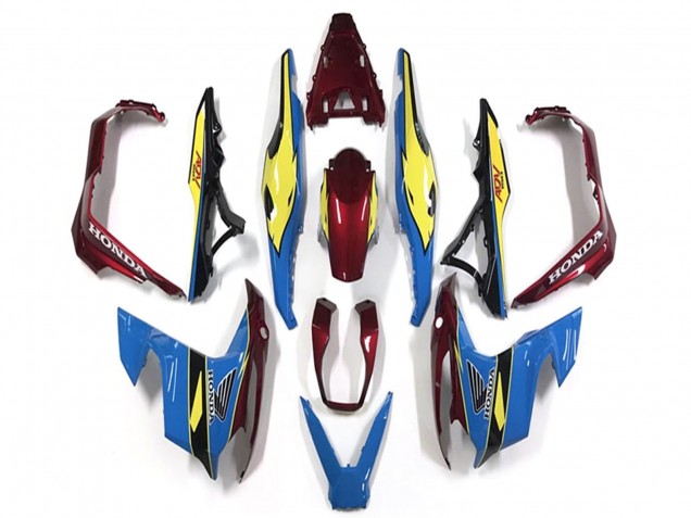 Carénages Moto Honda ADV150 2018-2021 - Bleu Jaune Rouge