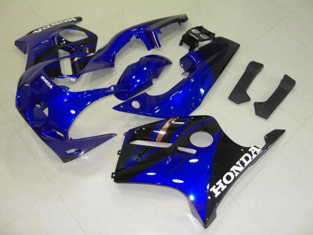 Carénages Moto Honda CBR250RR MC22 1990-1998 - Bleu Noir Brillant Blanc Décalque