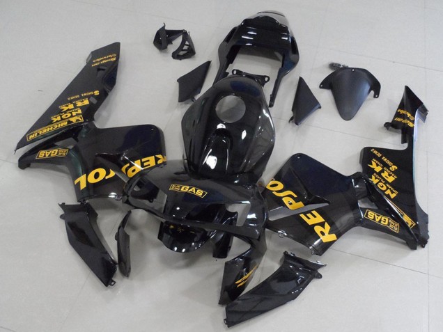 Carénages Moto Honda CBR600RR 2003-2004 - Noir Brillant Or Repsol