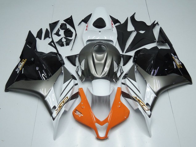 Carénages Moto Honda CBR600RR 2009-2012 - Blanc Argent Orange Noir Brillant