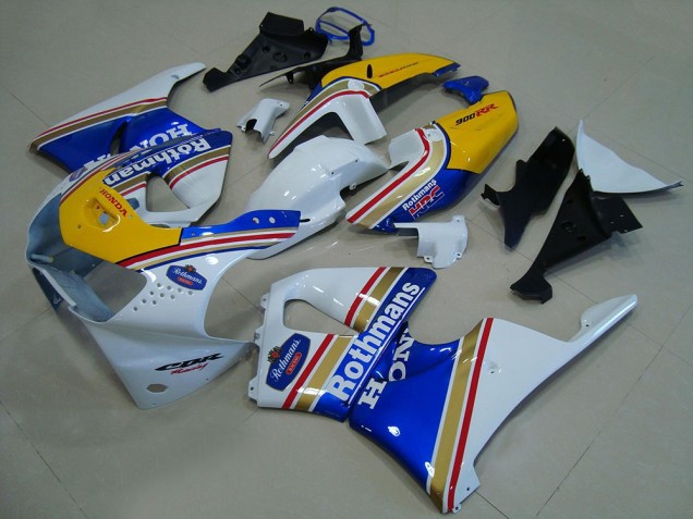 Carénages Moto Honda CBR900RR 919 1998-1999 - Blanc Bleu Jaune Rothmans