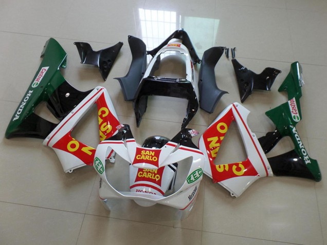 Carénages Moto Honda CBR900RR 929 2000-2001 - Blanc Rouge Vert Noir Brillant San Carlo