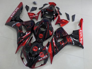 Carénages Moto Honda CBR1000RR 2006-2007 - Rouge Noir Brillant Bacardi